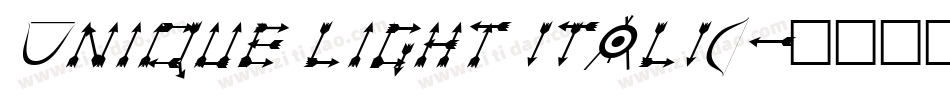Unique Light ITALIC字体转换